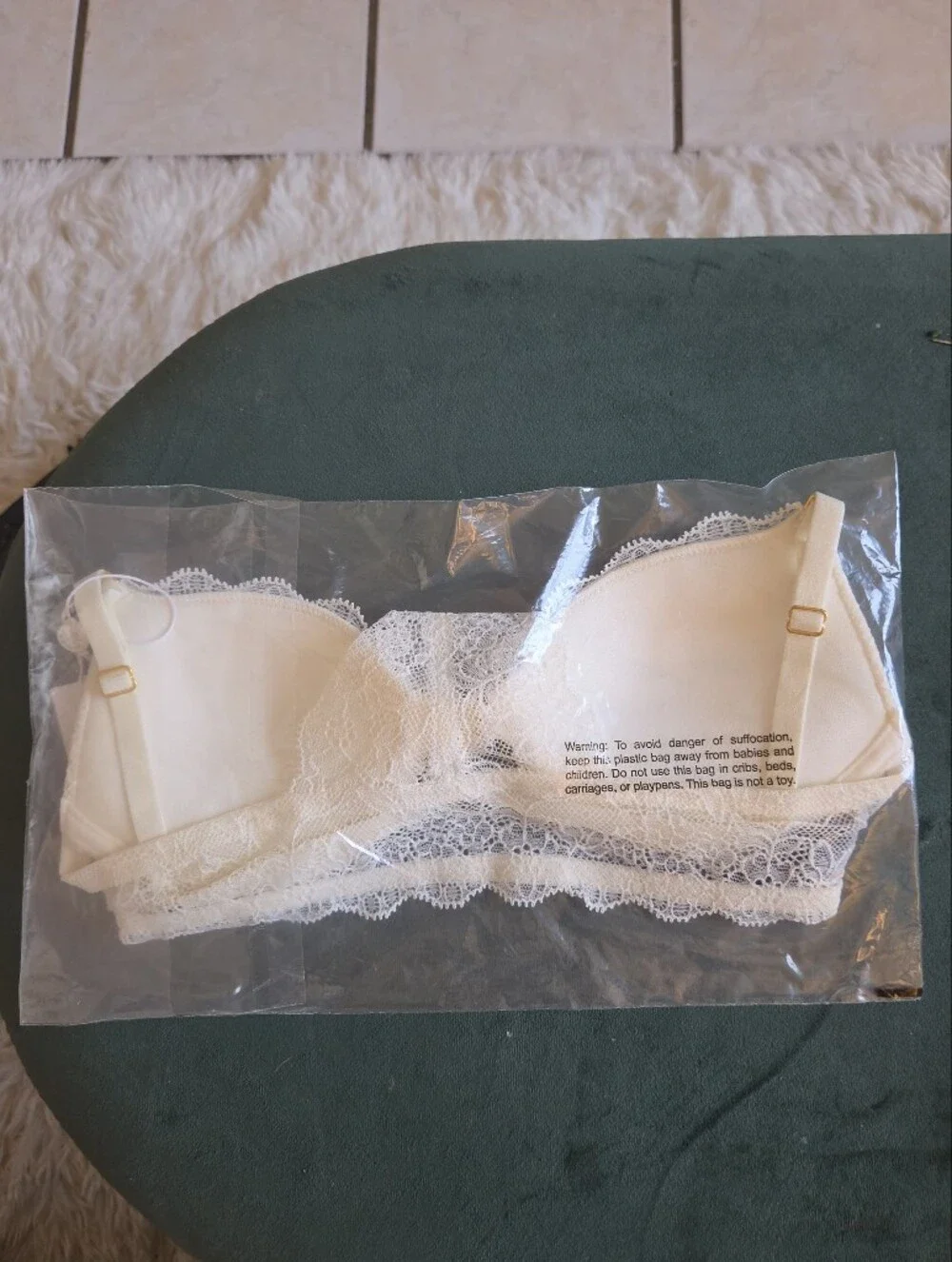 Pepper Ecru Lace Push-Up Bra with Adjustable Straps
